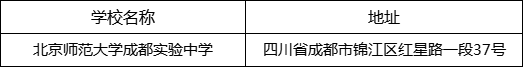 成都市北京師范大學(xué)成都實(shí)驗(yàn)中學(xué)地址在哪里？