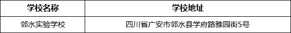 廣安市鄰水實(shí)驗(yàn)學(xué)校學(xué)校地址在哪里？