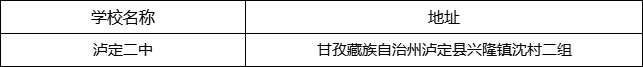 甘孜州瀘定二中地址在哪里？