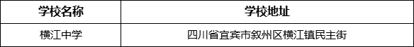 宜賓市橫江中學(xué)學(xué)校地址在哪里？