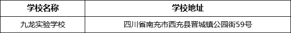 南充市九龍實驗學校地址在哪里？