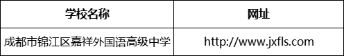 成都市錦江區(qū)嘉祥外國語高級中學網址是什么？