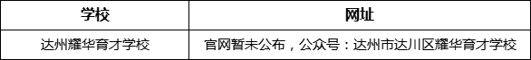 達州市達州耀華育才學(xué)校網(wǎng)址是什么？