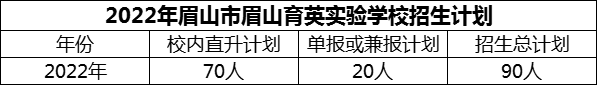 2024年眉山市眉山育英實(shí)驗(yàn)學(xué)校招生計(jì)劃是多少？