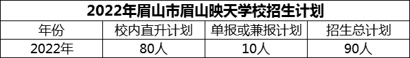2024年眉山市眉山映天學(xué)校招生計劃是多少？