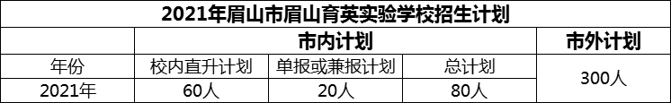 2024年眉山市眉山育英實(shí)驗(yàn)學(xué)校招生計(jì)劃是多少？