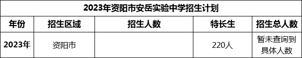 2024年資陽市安岳實(shí)驗(yàn)中學(xué)招生計(jì)劃是多少？