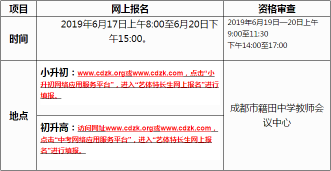 成都市籍田中學(xué)2019年初高中體育特長(zhǎng)生招生須知