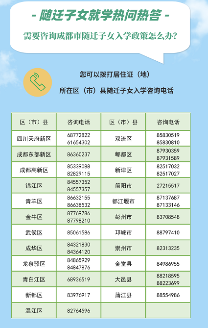 2022年成都市金堂縣隨遷子女初升高最新政策