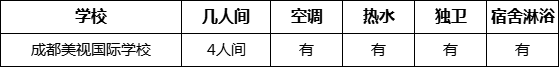 成都市成都美視國(guó)際學(xué)校寢室條件怎么樣、好不好？