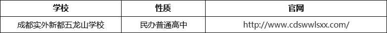 成都市成都實(shí)外新都五龍山學(xué)校官網(wǎng)、網(wǎng)址、官方網(wǎng)站