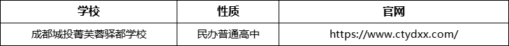 成都市成都城投菁芙蓉驛都學校官網(wǎng)、網(wǎng)址、官方網(wǎng)站